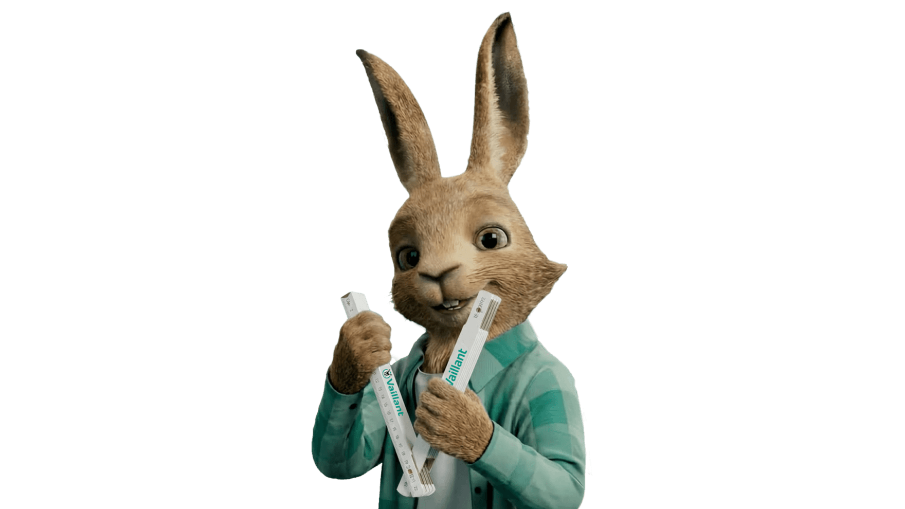Vaillant zec drži metar za sklapanje