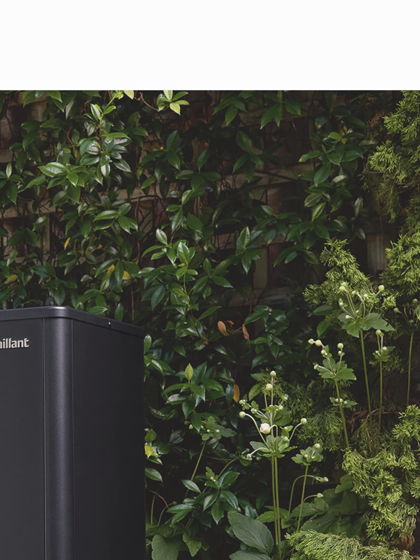 Vaillant zec sa logom prirodnog rashladnog sredstva ispred toplotne pumpe aroTHERM plus